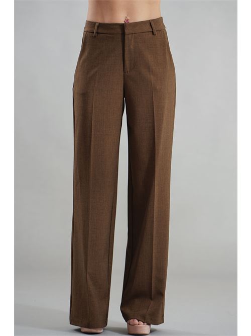 Pantalone in viscosa elastico Il The' Delle 5 | MICOL67MARRONE